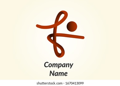 letra f ilustración vectorial del logotipo