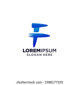 Letter F logo vector illustration, Design inspiration. Colorful icons.