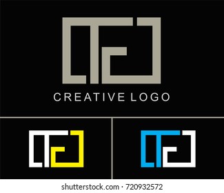 Letter F Logo Vector with square