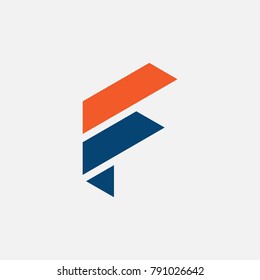 letter F logo vector. Symbol F abstract