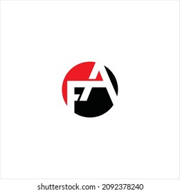 letter f a logo vector template