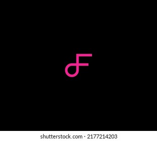 Plantilla de vectores con logotipo F Símbolo abstracto de monograma