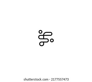 Plantilla de vectores con logotipo F Símbolo abstracto de monograma