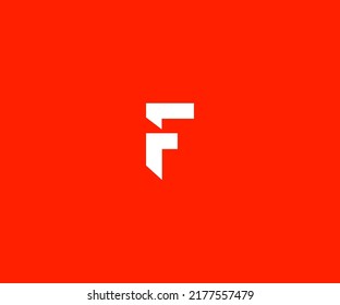 Plantilla de vectores con logotipo F Símbolo abstracto de monograma