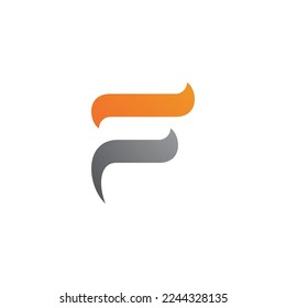 Letter F logo vector template elements
