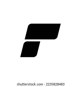 Letter F logo. Wing flag logotype icon design template element