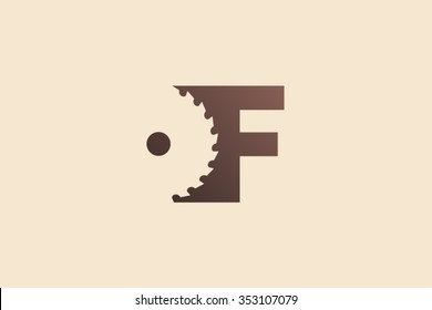 Letter F Logo, woodworking logo design. 