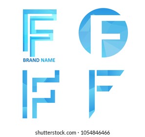Letter F logo.Logotype design template.Vector illustration.