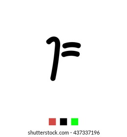 The letter F for logos, icons, web design, the template element. Black letters on a white background English alphabet. Vector Illustration Eps10.
