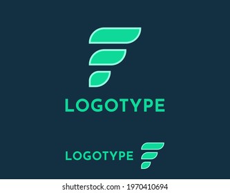 Letter F Luxury Wings Icon or, Logo Design Template. Alphabet F Symbol Elements. Modern Vector Illustration.
