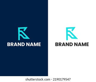 letter f and m modern logo design template