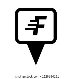 letter F and map pin. logo concept. Designed for your web site design, logo, app, UI