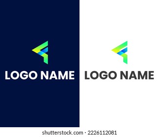 Letter F Mark Modern Business Logo Design Template