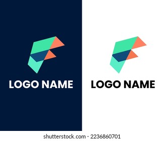 letter f mark modern business logo design template