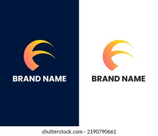 Letter F Mark Modern Logo Design Template