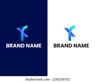 Letter F Mark Modern Logo Design Template