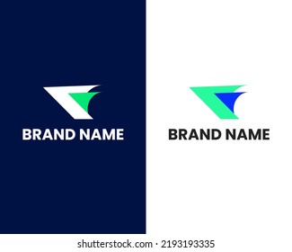 Letter F Mark Modern Logo Design Template