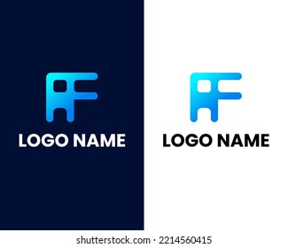 Letter A And F Mark Modern Logo Design Template