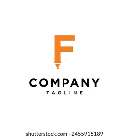 Letter F Marker logo icon vector template.eps