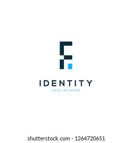 Letter F Media Pixel Creative Abstract Business Modern Logo