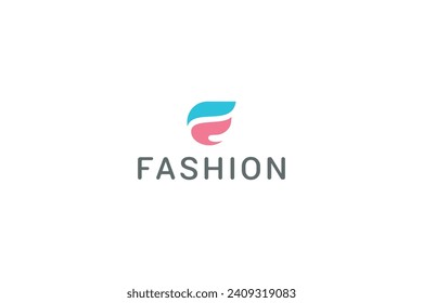 Letter F modern fashionable simple flat logo