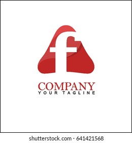 Letter F with Modern glossy and Triangle logo, Arrow and forward, Vector abstract  Digital, Technology, Media logotype