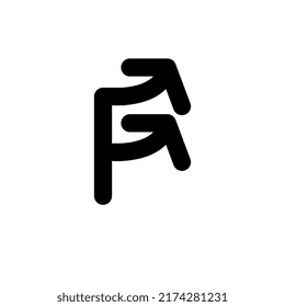 letter f modern logo design template