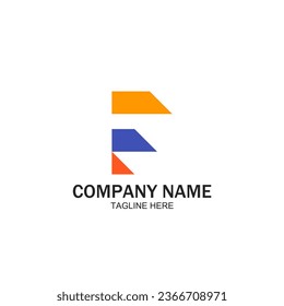 Letter F modern logo design template elements