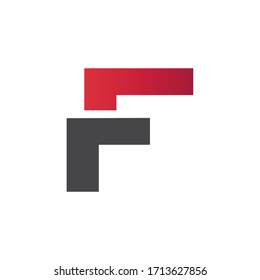 
Letter f modern simple logo design