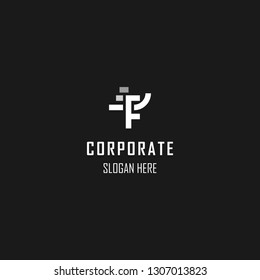 Letter F Monogram Abstract Black In White Creative Modern Business Logo