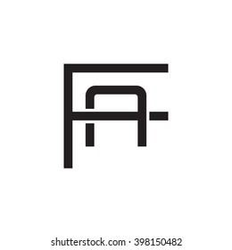 letter F and A monogram logo black