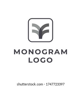 Letter F Monogram Logo Design Template