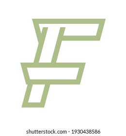 Diseño del logotipo de monograma de la letra F