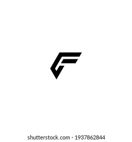 Letter F monogram logo design vector