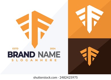Letter F Monogram Logo design vector symbol icon illustration