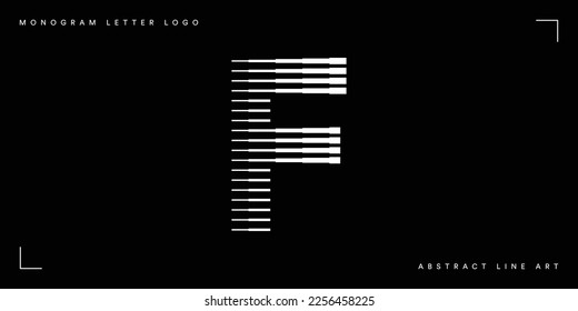 Logo del monograma de arte de línea abstracta