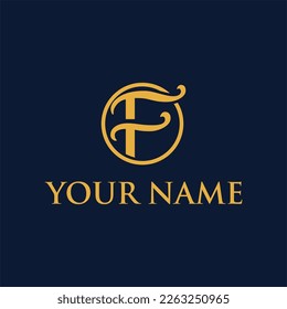 Letter of monogram, luxuriöses Design für kreatives Logo