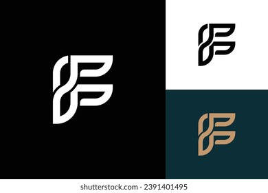 letter f monogram vector logo design