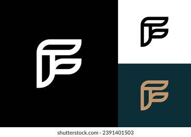 Buchstaben des monogrammatischen Vektorgrafik-Logo-Designs