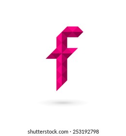 Letter F mosaic logo icon design template elements 