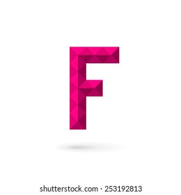 Letter F mosaic logo icon design template elements 