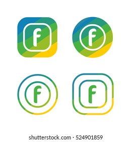 letter F nature logo