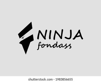 lettre F ninja, logo de ninja
