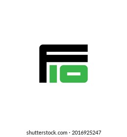 Letter F and number 10 - logo. Vector logotype. F10 - design element or icon.