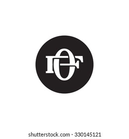 letter F and O monogram circle logo