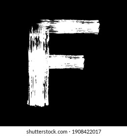 The letter "F" on a black background