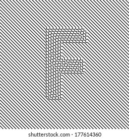 Letter F - Optical illusion alphabet