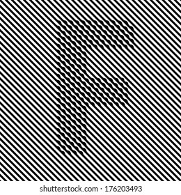 Letter F - Optical  illusion font set