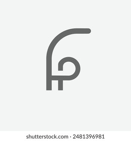 Letter f p Logo Design Outstanding Creative Modern Symbol Sign