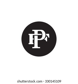 Letter F P Monogram Circle Logo Stock Vector (Royalty Free) 330145109 ...